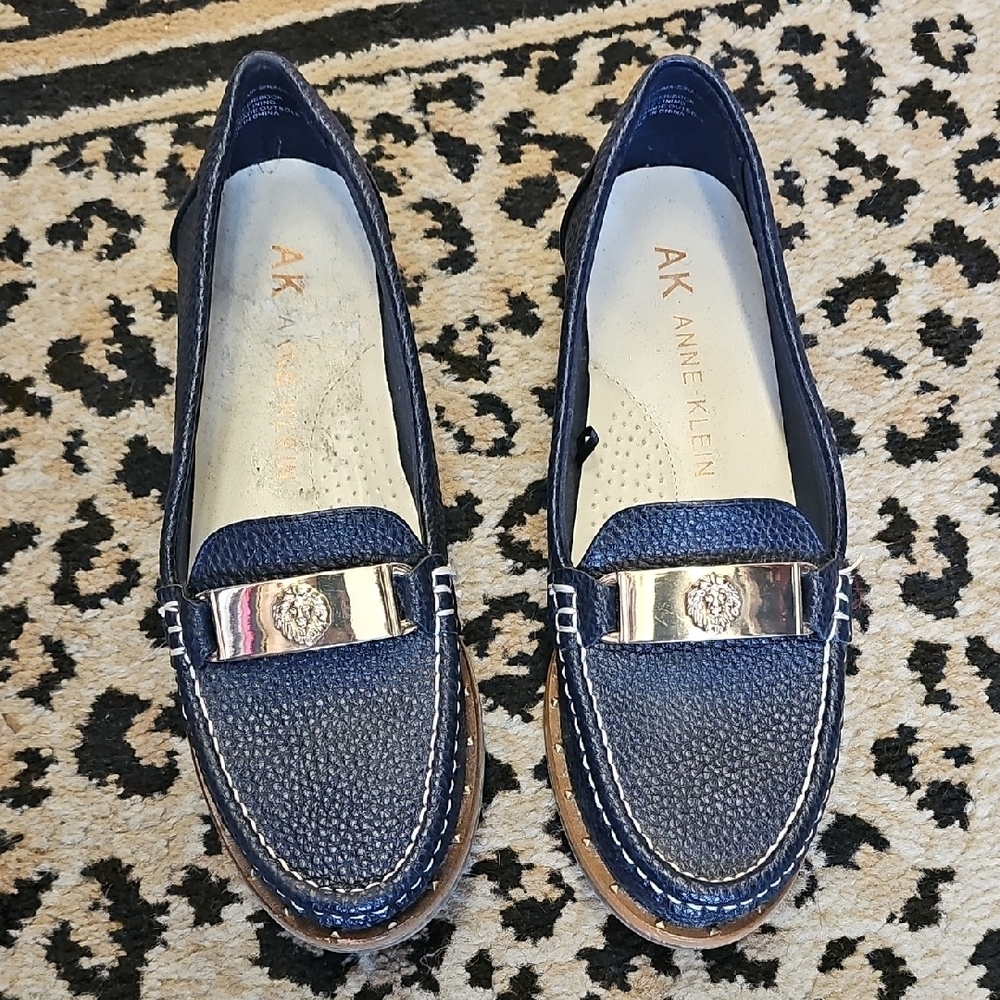 Anne, Klein, Blue, Flats, Metallic, Office, Work, Travel, Relax, Casual, Casual